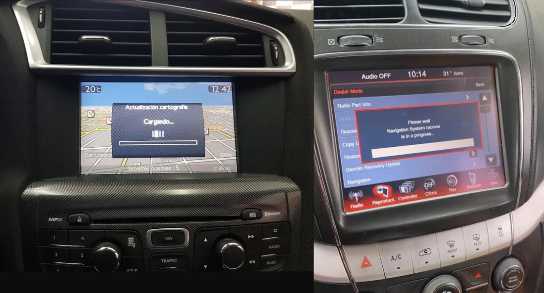 Citroën C4 con actualización de cartografía del GPS en proceso